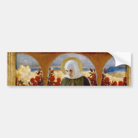 Maagd Maria in de Roos tuin (Albert Edelfelt) Bumpersticker (Voorkant)