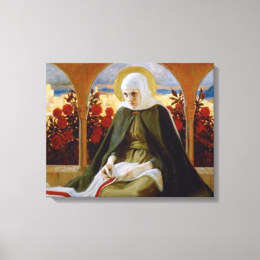 Maagd Maria in de Roos tuin (Albert Edelfelt) Canvas Afdruk (Voorkant)