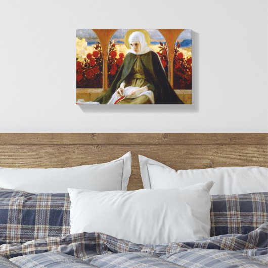 Maagd Maria in de Roos tuin (Albert Edelfelt) Canvas Afdruk (Insitu (Slaapkamer))