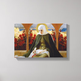 Maagd Maria in de Roos tuin (Albert Edelfelt) Canvas Afdruk