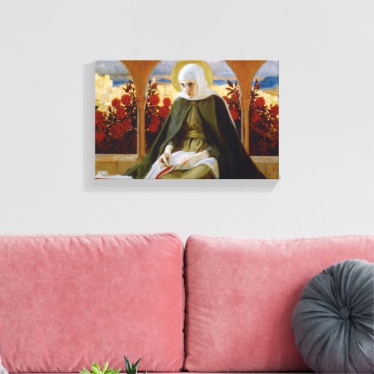 Maagd Maria in de Roos tuin (Albert Edelfelt) Canvas Afdruk (Insitu (Woonkamer))