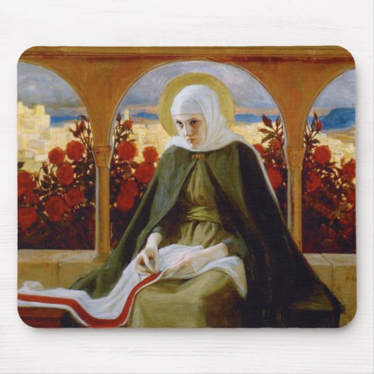 Maagd Maria in de Roos tuin (Albert Edelfelt) Muismat (Voorkant)