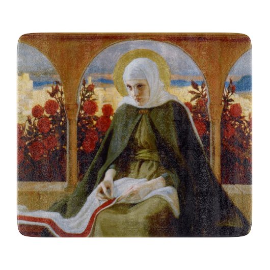 Maagd Maria in de Roos tuin (Albert Edelfelt) Snijplank (Voorkant)