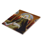 Maagd Maria in de Roos tuin (Albert Edelfelt) Tegeltje (Zijkant)