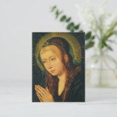 Maagd Maria in gebed Briefkaart (Staand voorkant)