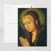 Maagd Maria in gebed Briefkaart (Voorkant / Achterkant)