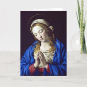 Maagd Maria in Gebedskaart Kaart (Voorkant)