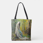 Maagd Maria in het bos impressionisme Tote Bag (Achterkant)