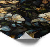 Maagd Maria in prachtige Glas in lood kunst Poster (Hoek)