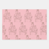 Maagd Maria, inpakpapier Flat Sheet Set van 3 Vel (Voorkant 2)