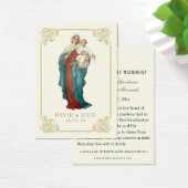 Maagd Maria Jesus Katholieke Lourdes Weddenschap Visitekaartje (Bureau)