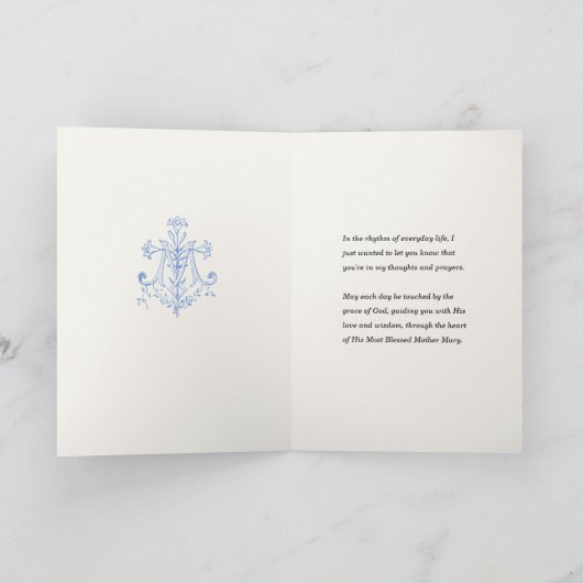 Maagd Maria Jezus Denken aan je gebed Kaart (Binnen)