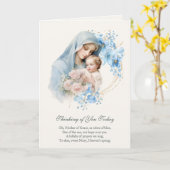 Maagd Maria Jezus Denken aan je gebed Kaart (Gele Bloem)