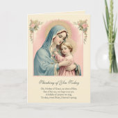 Maagd Maria Jezus Denken aan je gebed Kaart (Voorkant)