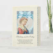 Maagd Maria Jezus Denken aan je gebed Kaart (Voorkant)