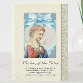 Maagd Maria Jezus Denken aan je gebed Kaart