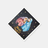 Maagd Maria Jezus Geboorte Kerstmis Vintage Servet (Hoek)