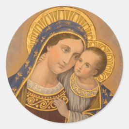 Maagd Maria Jezus Goede Raad Katholiek Religieus Ronde Sticker