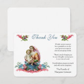 Maagd Maria Jezus Katholiek Dank u wel Condolence Bedankkaart (Voorkant / Achterkant)