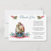 Maagd Maria Jezus Katholiek Dank u wel Condolence Bedankkaart (Voorkant)