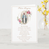 Maagd Maria Jezus Katholiek Gebed Religieus Kaart (Gele Bloem)