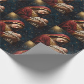 Maagd Maria & Jezus Kerstmis Geboorte Cadeaupapier (Hoek)