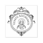 Maagd Maria Jezus Kerstmis Religieus Katholiek Zelfinktende Stempel (Design)