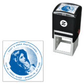 Maagd Maria & Jezus Kerstmis retour adres Zelfinktende Stempel (In situ)