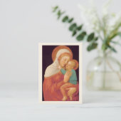 Maagd Maria Jezus Moeder van Goede Raad Memorare Visitekaartje (Staand voorkant)