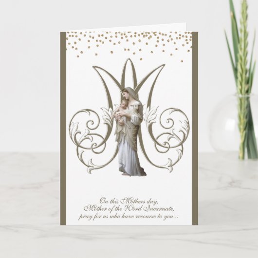 Maagd Maria Jezus Moederdag Kaart (Voorkant)