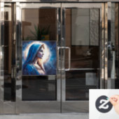 Maagd Maria Jezus Raamsticker (Kantoordeur)