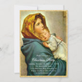 Maagd Maria & Jezus Religieus Kerstfeest Kaart (Voorkant)