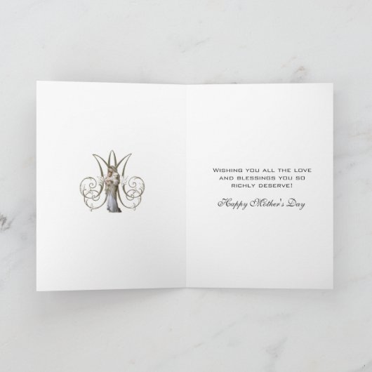 Maagd Maria Jezus Religieuze Moederdag Kaart (Binnen)