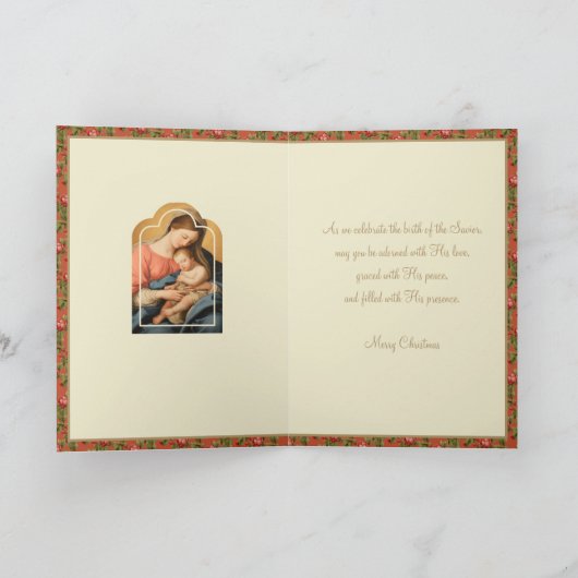 Maagd Maria Jezus Schrift Feestdagen Kaart (Binnen)