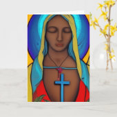Maagd Maria  Kaart (Gele Bloem)