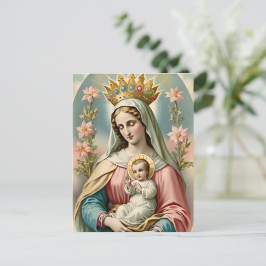  Maagd Maria Katholiek Briefkaart (Staand voorkant)