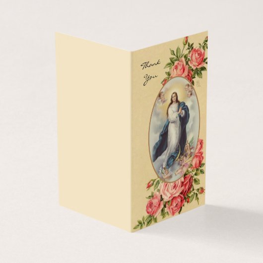 Maagd Maria katholiek condoleances bedankt Visitekaartje (Buitenkant)