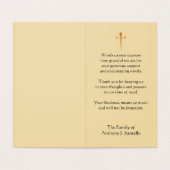 Maagd Maria katholiek condoleances bedankt Visitekaartje (Binnenkant ongevouwen)