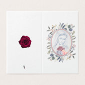 Maagd Maria katholiek condoleances Dank u kaarten (Buitenkant ongevouwen)