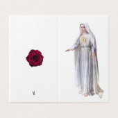 Maagd Maria katholiek condoleances Dank u kaarten (Buitenkant ongevouwen)