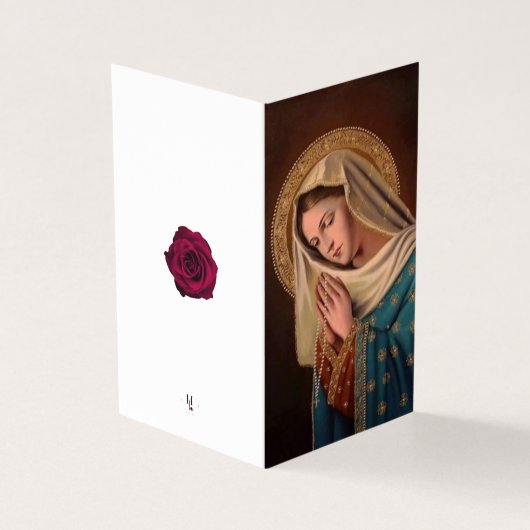 Maagd Maria katholiek condoleances Dank u kaarten (Buitenkant)