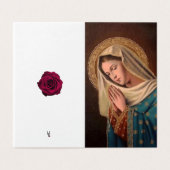 Maagd Maria katholiek condoleances Dank u kaarten (Buitenkant ongevouwen)