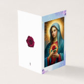 Maagd Maria katholiek condoleances Dank u kaarten (Buitenkant)