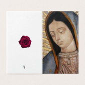 Maagd Maria katholiek condoleances Dank u kaarten (Buitenkant ongevouwen)