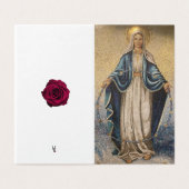 Maagd Maria katholiek condoleances Dank u kaarten (Buitenkant ongevouwen)