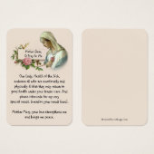 Maagd Maria katholiek gebed voor de gezondheid Visitekaartje (Voorkant /achterkant)