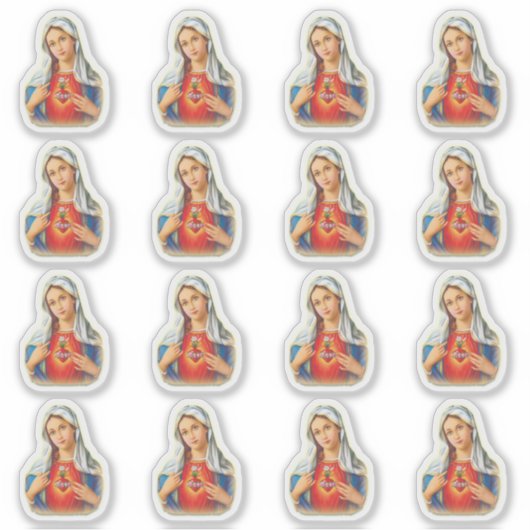 Maagd Maria Katholiek Religieus  Vinyl Sticker (Voorkant)