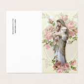 Maagd Maria Katholieke begrafenis Heilige Kaart Visitekaartje (Buitenkant ongevouwen)