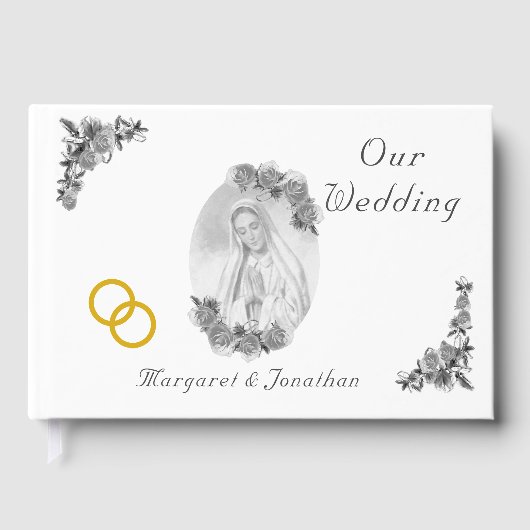 Maagd Maria Katholieke bruiloft Gastenboek (Voorkant)