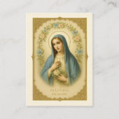 Maagd Maria Katholieke Funeral Prayer Kaart Visitekaartje (Voorkant)